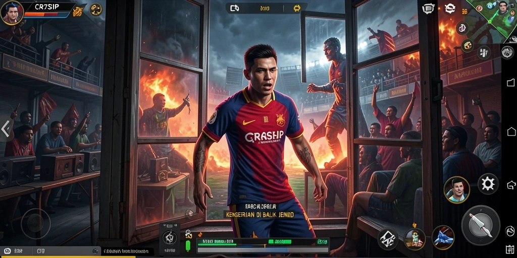 Screenshot CR7SIP menampilkan kengerian saat menjelajahi rumah angker.