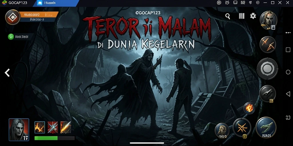 Tampilan gameplay GOCAP123 yang menyeramkan dan menegangkan.