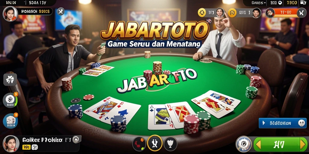 Screenshot JABARTOTO menampilkan gameplay Poker yang mendebarkan.