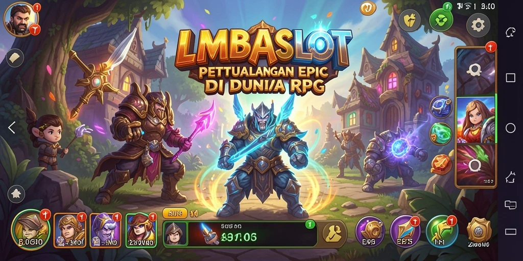 Screenshot utama LMBASLOT menampilkan aksi seru dalam permainan RPG.