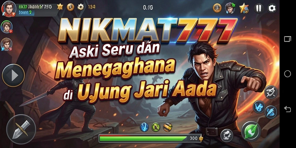 Tampilan dinamis dan seru dari NIKMAT777 saat gameplay aksi berlangsung.