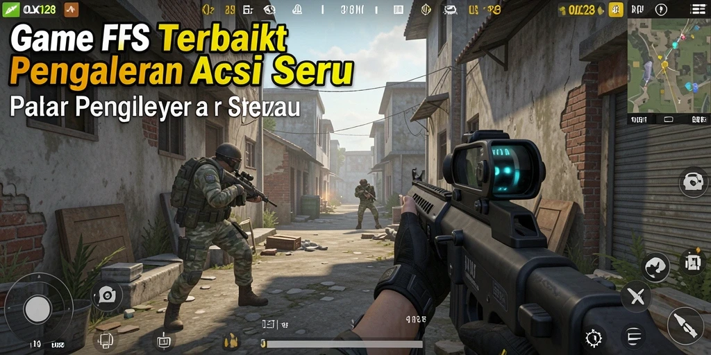 Tampilan gameplay mendebarkan dalam aksi pertempuran intens.