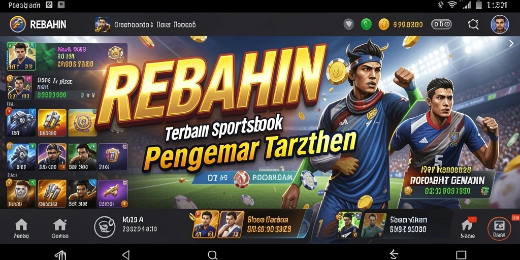 Tampilan gameplay taruhan olahraga di REBAHIN.