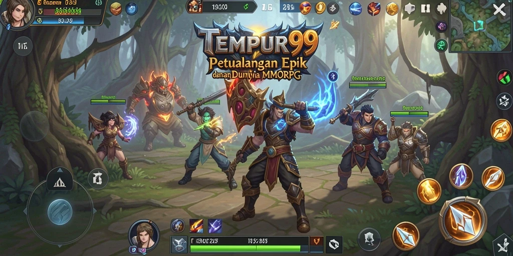Gameplay TEMPUR99 yang menakjubkan dalam dunia MMORPG yang luas.