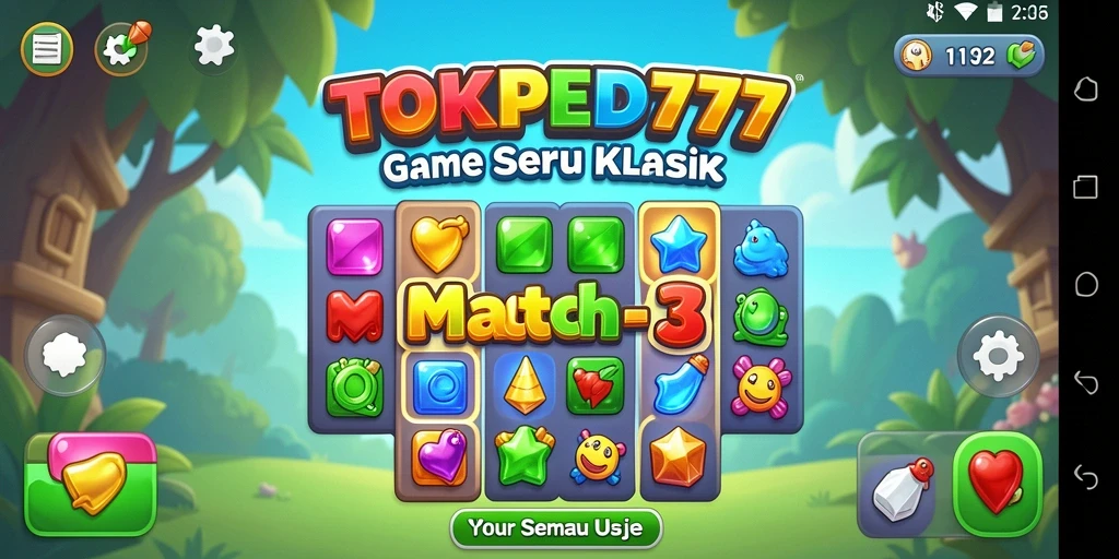 Tampilan gameplay seru di TOKPED777, penuh warna dan tantangan.
